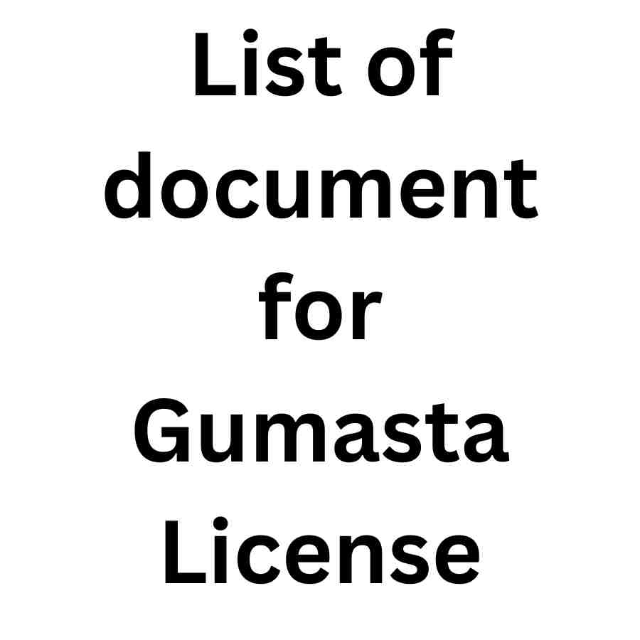 Require document for Gumasta License